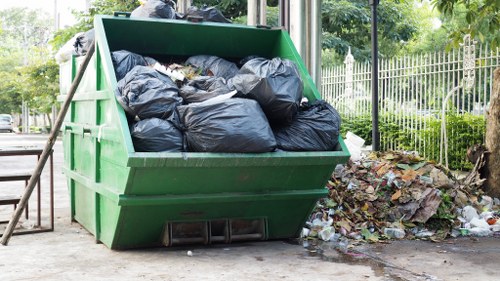 Types of builders waste including concrete and metal